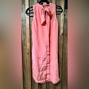 Lily Black Peach Sleeveless Mini with Bow Tie Front- Small